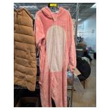 Pink Bunny Hooded Onesie Pajama Costume