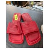Coach Red Slide Sandals with Chunky Soles