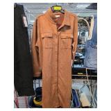 Westbound XL Brown Long-Sleeve Button-Up Dress