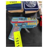 Vintage Tin Space Gun Toy, Made in Japan