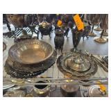 Silver-Plated Tableware with Ornate Designs