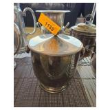 Silver-Plated Ice Bucket With Lid and Handles
