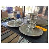 Pewter Chamberstick Candlesticks, International Cl