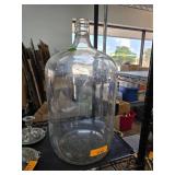 Large Clear Glass Carboy with Embossed Base