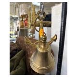 Brass Nautical Anchor-Style Bell With Chain