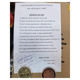 Signed Poem Print Astronaut Jack Lousma w NASA Coi