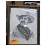 Framed Pencil Sketch Gus