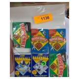 1990 Baseball Trading Card Packs (6 Unopened)