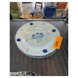 5-Piece Made in China Porcelain Plates with Blue F