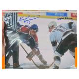 Autographed Hockey Photo Featuring Ken Linseman an