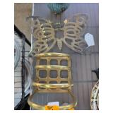 Brass Butterfly Trivet and Letter/Magazine Holder