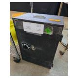 Black Metal Safe With Combination Lock and Handle