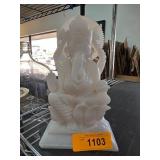 Alabaster Ganesh Statue with Intricate Detailing