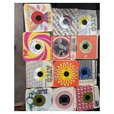 Vintage 45 RPM Vinyl Records with Sleeves