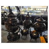 Silver-Plated Coffee and Tea Service Set with Crea