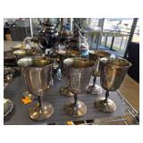 8 Silver-Plated Goblets by Sheridan Silver Co.