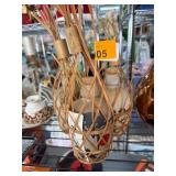 Ceramic Bottles in Woven Bamboo Holders with Japan