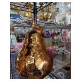 Gold-Tone Ceramic Decorative Pear