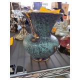 German Jasba Keramik Vase with Gold Accents