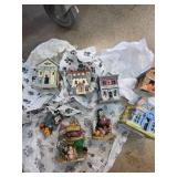 Halloween-Themed Miniature Decorative Houses and F