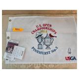 Signed Mito Pereira 14 U.S. Open Championship Flag
