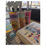 Vintage Wooden and Cardboard Puzzles with Canniste
