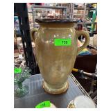Two-Handled Ceramic Vase with Glossy Glaze Finish