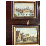 Framed Hand-Painted Miniatures Featuring European