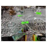 Clear Pressed and Cut Glass Serving Plates