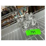 Crystal Swan Figurines with Base