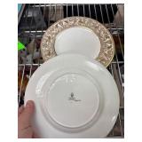 Royal Worcester Bone China Dinner Plates with Gold