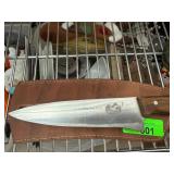 R.H. Forschner Co. Chefï¿½s Knife with Leather Sheat