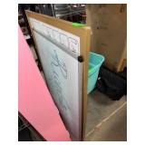 Framed Calendar Whiteboard with Wooden Frame