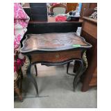 19th-Century Boulle-Style Inlaid Writing Table wit