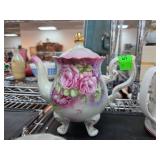 Vintage Victorian-Style Ornate Porcelain Teapot wi