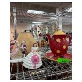 Decorative Items Including Porcelain Figurines, Te