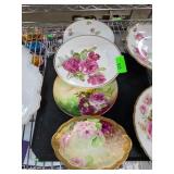 Decorative Ceramic Plates with Floral Designs
