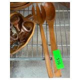 Wooden Serving Utensils, Bowls, and Decorative Acc