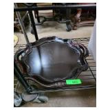 Decorative Wooden Tray With Integrated Handles