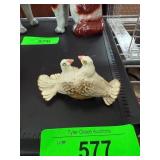 Gold-Tone Double Dove Trinket Box with Rhinestone