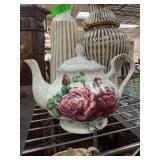 Grace China Floral Teapot With Rose Design