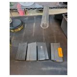 Four Metal Rifle Magazines