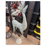 Silver Glitter Decorative Reindeer Figurine