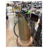 Brass Pitcher with Ceramic Handle and Decorative G