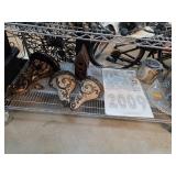 Decorative Metal and Glass Items with Wall Bracket