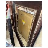 Framed Wall Mirror with Ornate Wood Frame, 52ï¿½41 I