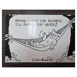 Black-and-White Cartoon Postcard Signed by Gus Arr