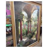 Large 80ï¿½57 Framed Canvas Artwork Depicting an Arc