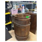 Wooden Barrel with Printed Interior Label
