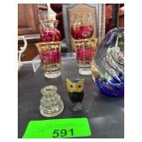 Decorative Glassware and Figurines Including Black